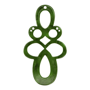 Resin Anh&auml;nger Barock Moss green