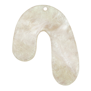 Resin Anh&auml;nger im Organicdesign Glitzer Cashmere white