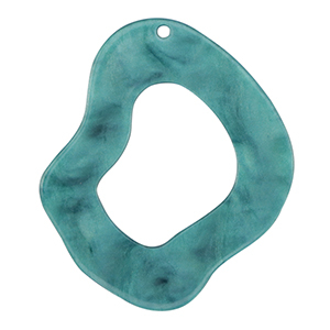 Resin Anh&auml;nger im Organicdesign Petrol blue