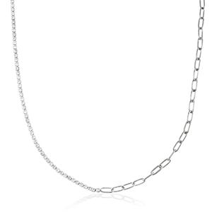 Ketten aus Stainless Steel - Rostfreiem Stahl Silber-crystal
