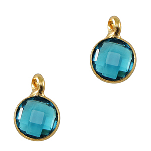 Anh&auml;nger Kristallglas 7mm Blue-gold