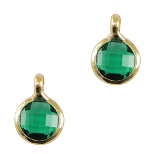 Anh&auml;nger Kristallglas 7mm Green-gold