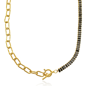 Ketten aus Stainless Steel - Rostfreiem Stahl Gold-black