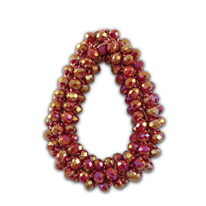 Top Facett Anh&auml;nger Tropfen Sienna red AB
