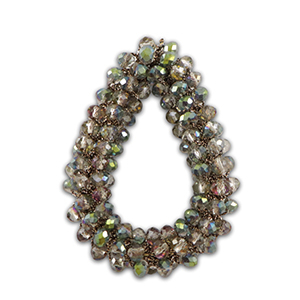 Top Facett Anh&auml;nger Tropfen Multicolour green