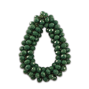 Top Facett Anh&auml;nger Tropfen Dark green