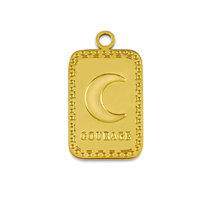 Stainless Steel - Rostfrei Stahl Anh&auml;nger La Luna 'Courage' Gold