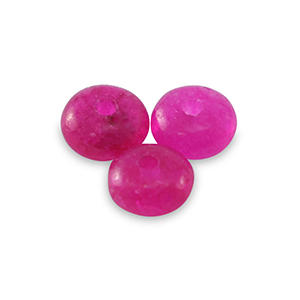 Natursteinperlen Marmor und Calcit Rondell 4mm Magenta pink
