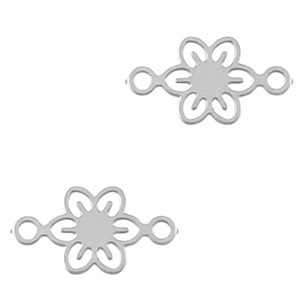 Stainless Steel - Rostfrei Stahl Anh&auml;nger Zwischenst&uuml;ck Bohemian 6mm Silver