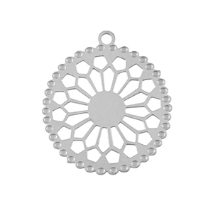 Stainless Steel - Rostfrei Stahl Anh&auml;nger Bohemian 20mm Silver