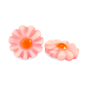 Muschel-Perlen S&uuml;&szlig;wasserperlmutts Blume Watermelon pink-orange