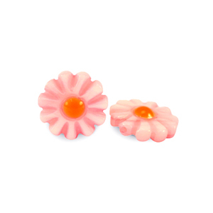 Muschel-Perlen S&uuml;&szlig;wasserperlmutts Blume Watermelon pink-orange