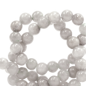 6 mm Naturstein Perlen Light grey