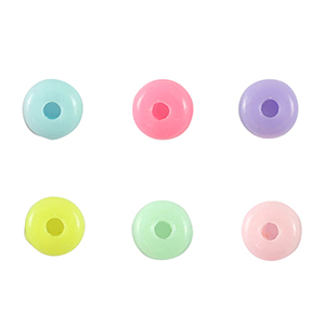 Acryl-Look-Perlen Disc Multicolour pastel