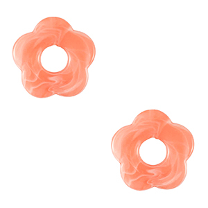 Acryl Anh&auml;nger Blume Peachy orange