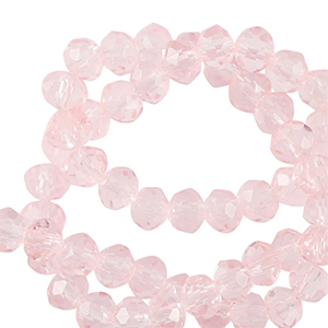 Top Glas Facett Perlen 4x3mm rondellen Palace rose