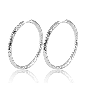 Ohrringe aus Stainless Steel - Rostfreiem Stahl Creolen 23mm Silver