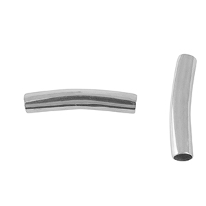 Stainless Steel - Rostfrei Stahl Perlen Tube 30mm Silver
