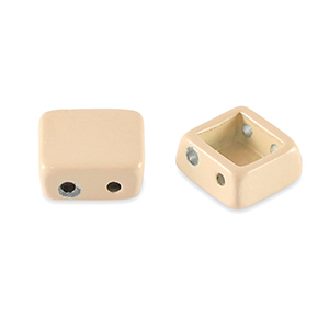 Tile beads Viereck Apricot beige