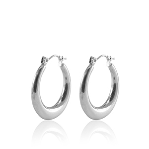 Ohrringe aus Stainless Steel - Rostfreiem Stahl Creolen 25mm Silver