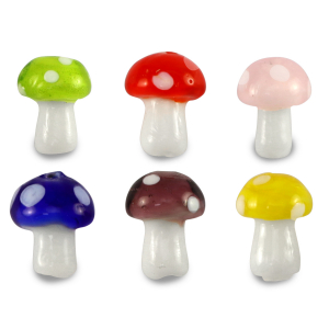 Glasperlen Fliegenpilz Multicolour-white