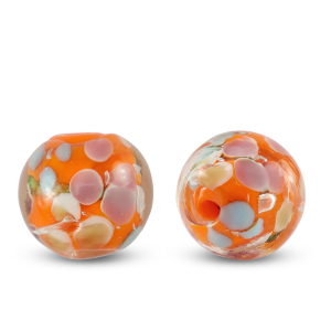 Glasperlen 14mm Transparent-orange