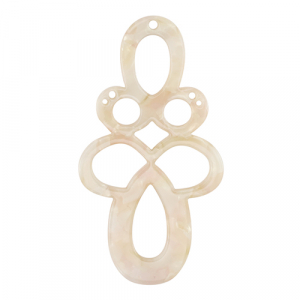 Resin Anh&auml;nger Barock Pearl white-pink