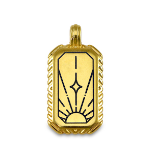 Metall Anh&auml;nger DQ Sonne Gold (Nickelfrei)