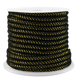 Trendy Kordel 3mm Black-gold
