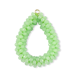Top Facett Anh&auml;nger Tropfen Light green