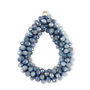 Top Facett Anh&auml;nger Tropfen Seaport blue