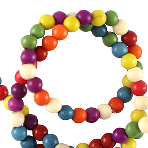 Naturstein Perlen Howlit 3mm Multicolour