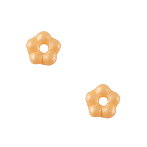 B&ouml;hmische Perlen Blume 5mm Peachy orange