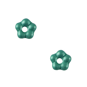 B&ouml;hmische Perlen Blume 5mm Aqua green