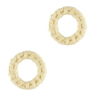 Rattan Anh&auml;nger 24mm Natural white