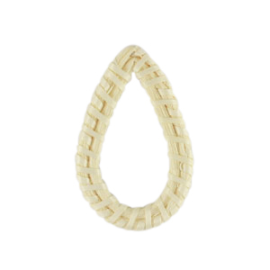 Rattan Anh&auml;nger Tropfen Natural white