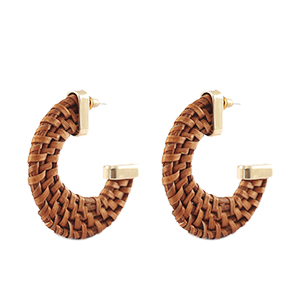 Trendy Ohrringe Rattan Natural brown