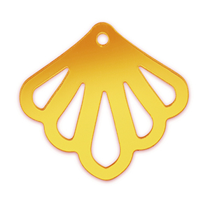 Statement-Anh&auml;nger Muschel Metallic yellow