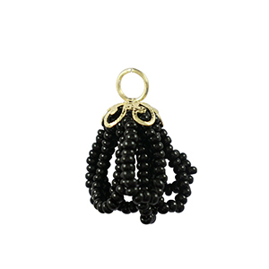 Top Facett Perlen Anh&auml;nger Gold-black