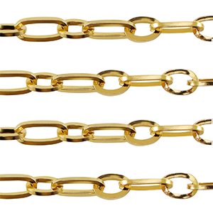 Stainless Steel - Rostfrei Stahl Schmuckzubeh&ouml;r Ankerkette Gliederkette Gold