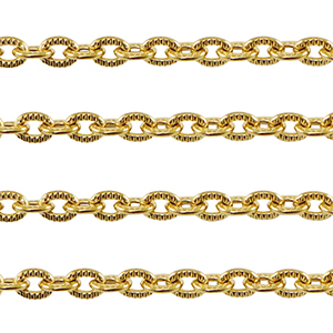 Stainless Steel - Rostfrei Stahl Schmuckzubeh&ouml;r Ankerkette Gliederkette Gold