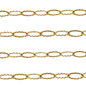 Stainless Steel - Rostfrei Stahl Schmuckzubeh&ouml;r Ankerkette Gliederkette Gold