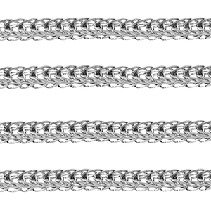 Stainless Steel - Rostfrei Stahl Schmuckzubeh&ouml;r Gliederkette Silver