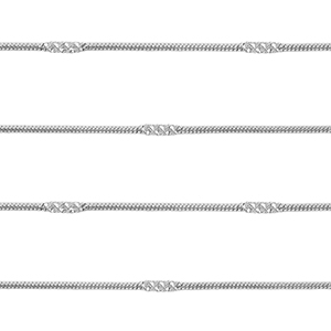 Stainless Steel - Rostfrei Stahl Schmuckzubeh&ouml;r Gliederkette Silver