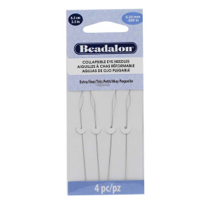 Beadalon flexibel F&auml;delnadel 6.3cm (Extra Fine) Silver