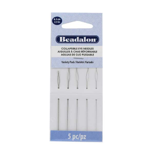 Beadalon flexibel F&auml;delnadel 6.3cm gemischt Silver