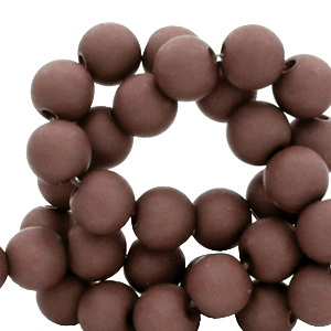 4 mm Acrylperlen Sepia brown