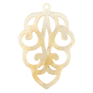 Resin Anh&auml;nger Sand beige transparent