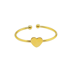 Ringe aus Stainless Steel - Rostfreiem Stahl Herz Gold