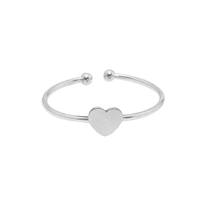 Ringe aus Stainless Steel - Rostfreiem Stahl Herz Silber